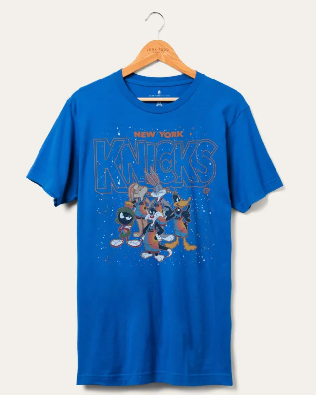 Unisex NBA x Space Jam: A New Legacy Knicks Home Squad Advantage Tee sold by Junk Food Clothing