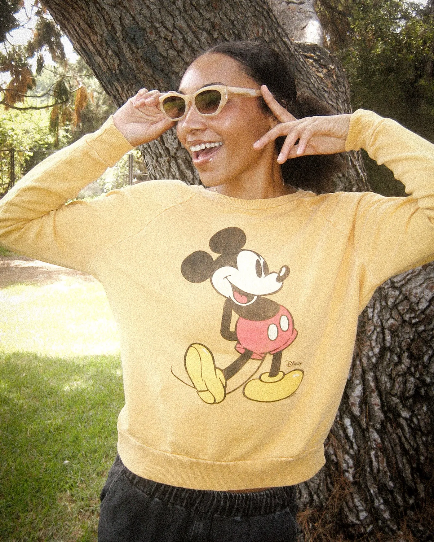 Women's Mickey Mouse Fleece Vintage Raglan Pullover sold by Junk Food Clothing product image thumbnail 2