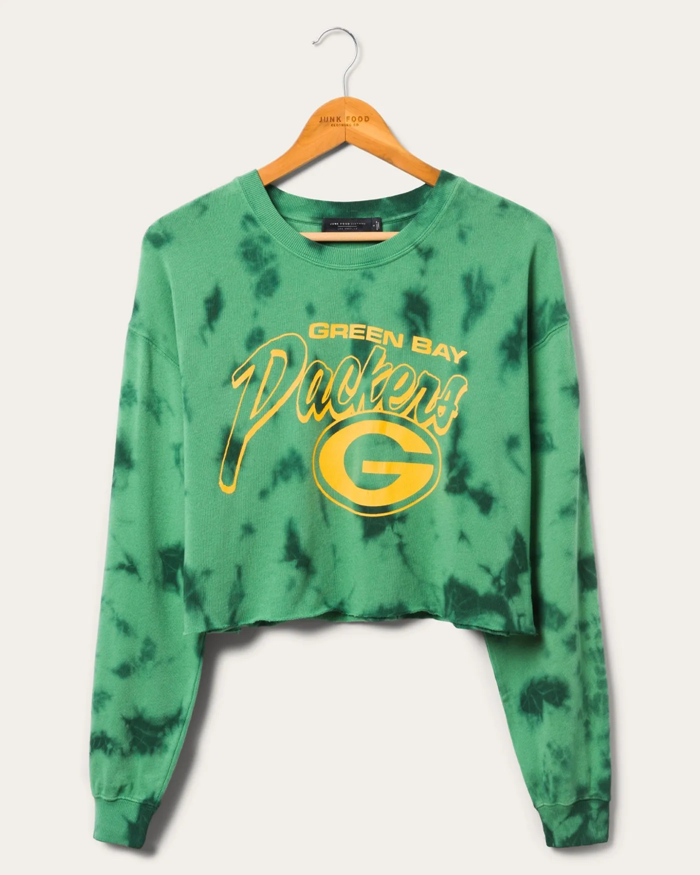 Women's Packers Long Sleeve Loose Knit Crop sold by Junk Food Clothing