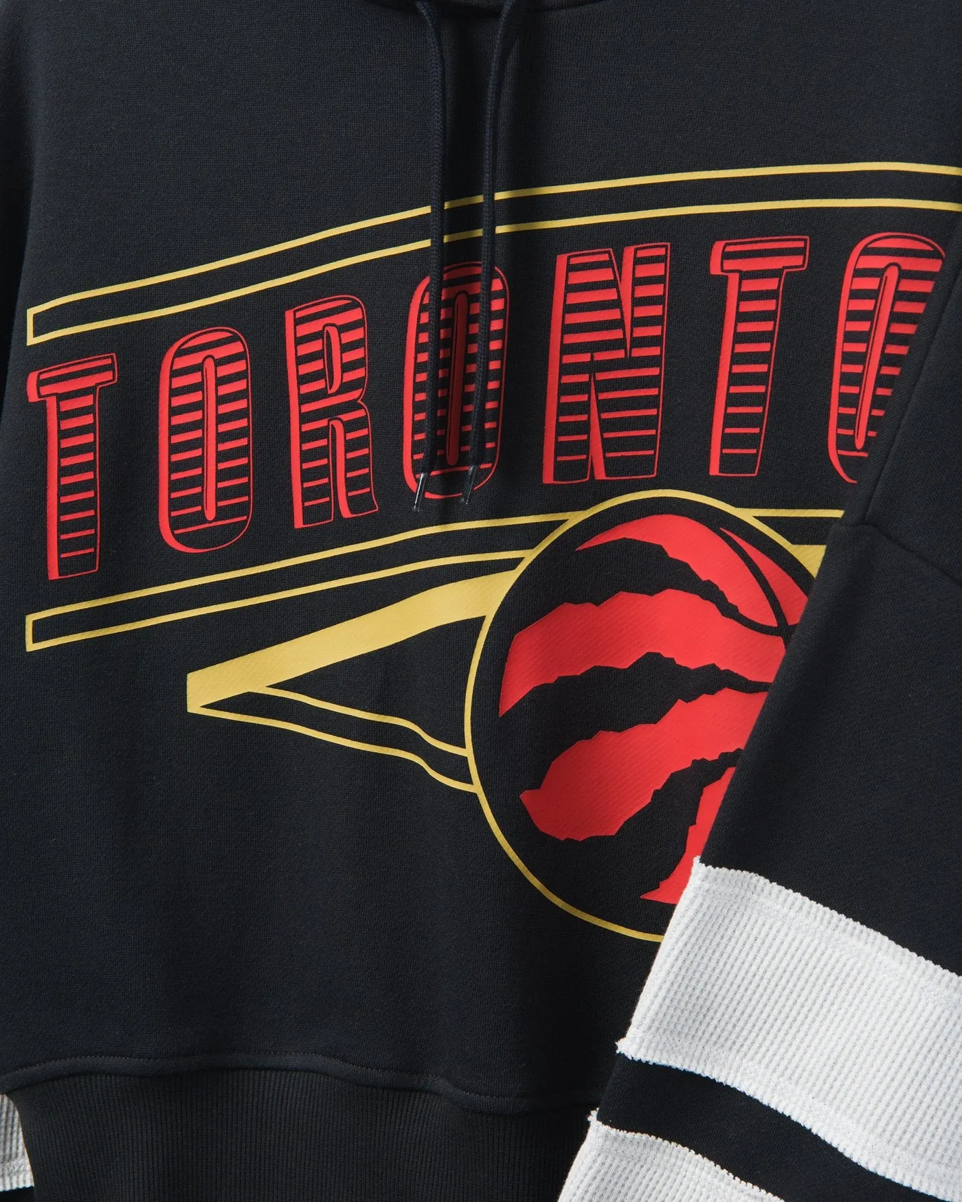 Women's Raptors Overtime Striped Fleece Hoodie sold by Junk Food Clothing product image thumbnail 3