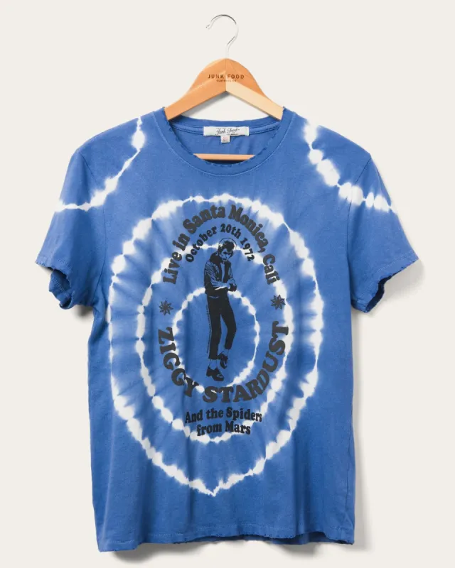 Women's David Bowie Ziggy Swirl Vintage Tee sold by Junk Food Clothing