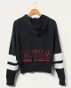 Women's Raptors Overtime Striped Fleece Hoodie sold by Junk Food Clothing