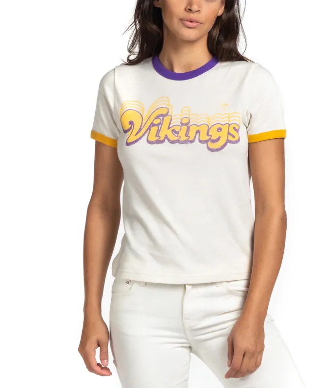 Women's Vikings Retro Ringer Tee sold by Junk Food Clothing