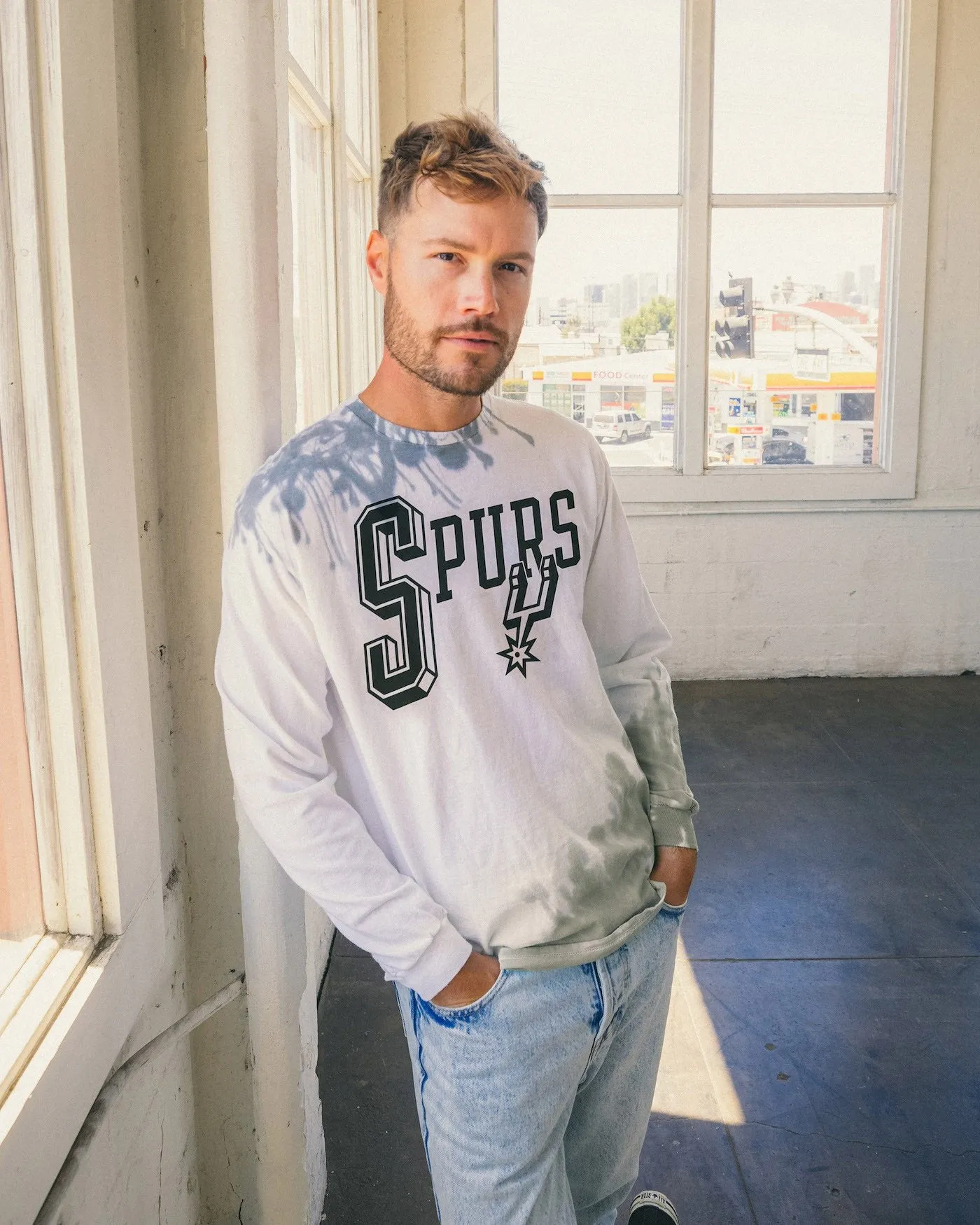 NBA San Antonio Spurs Tie Dye Flea Market Long Sleeve Tee sold by Junk Food Clothing product image thumbnail 2