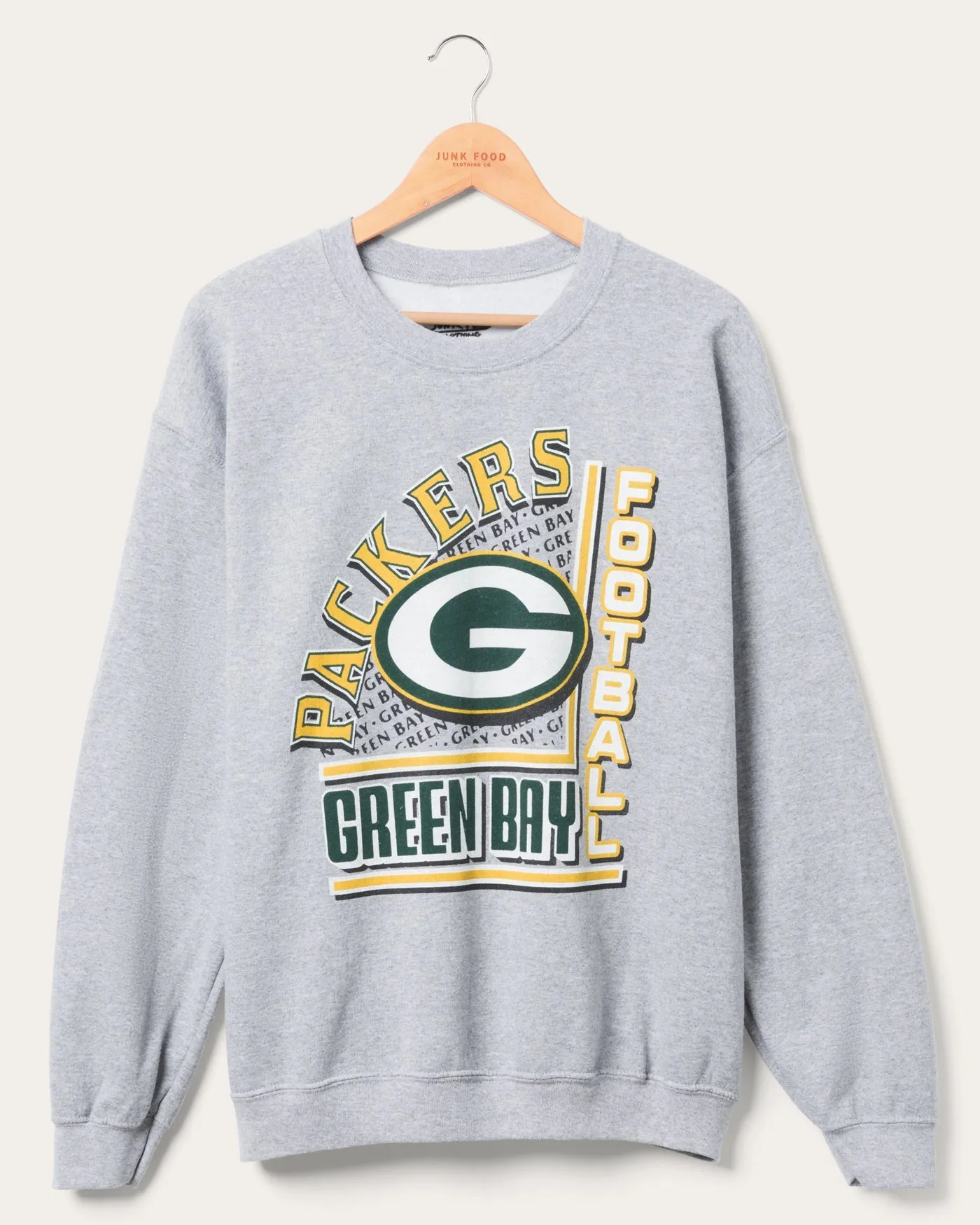 Green Bay Packers Backfield Crew Fleece sold by Junk Food Clothing