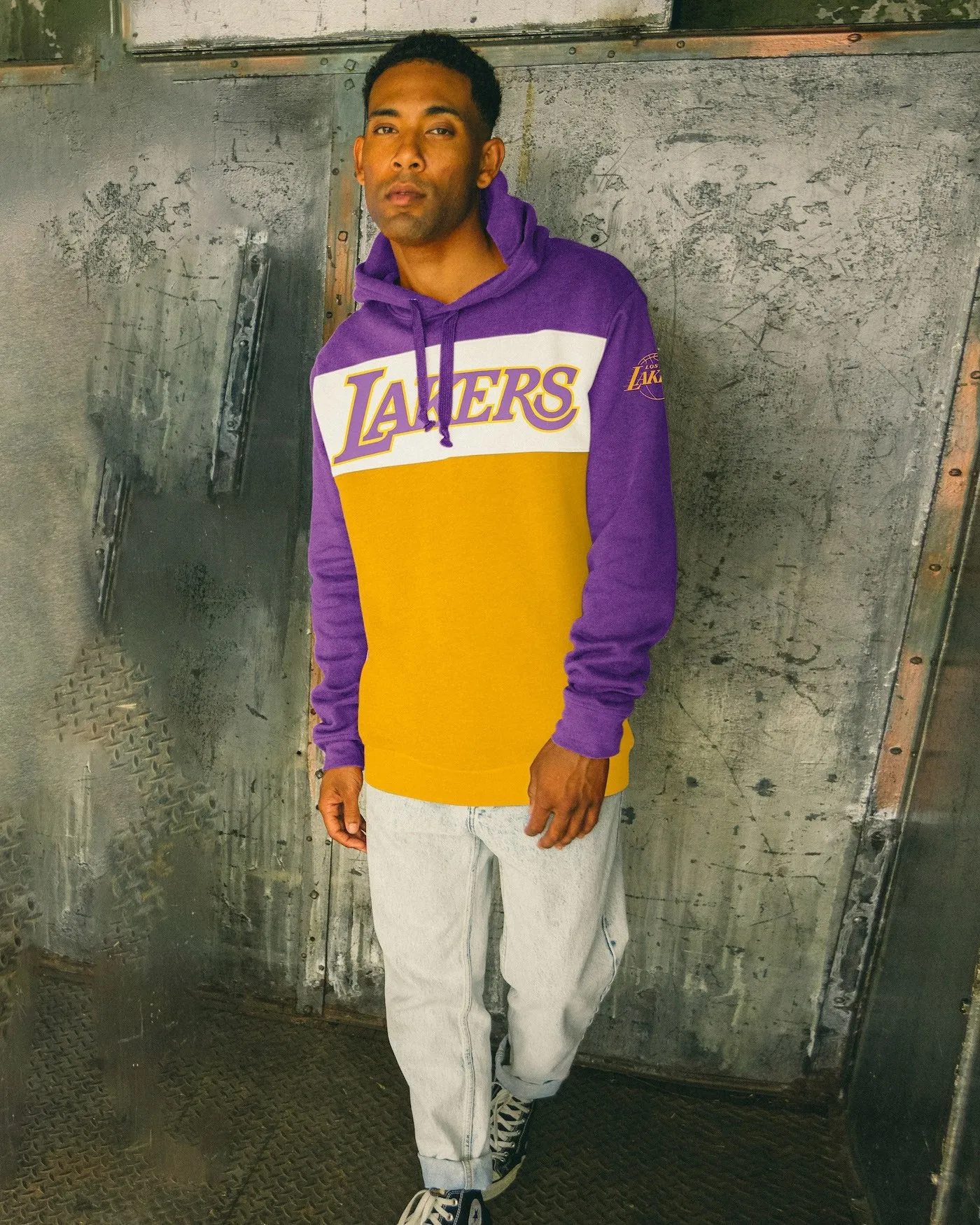 NBA Los Angeles Lakers Colorblock Hoodie sold by Junk Food Clothing product image thumbnail 2