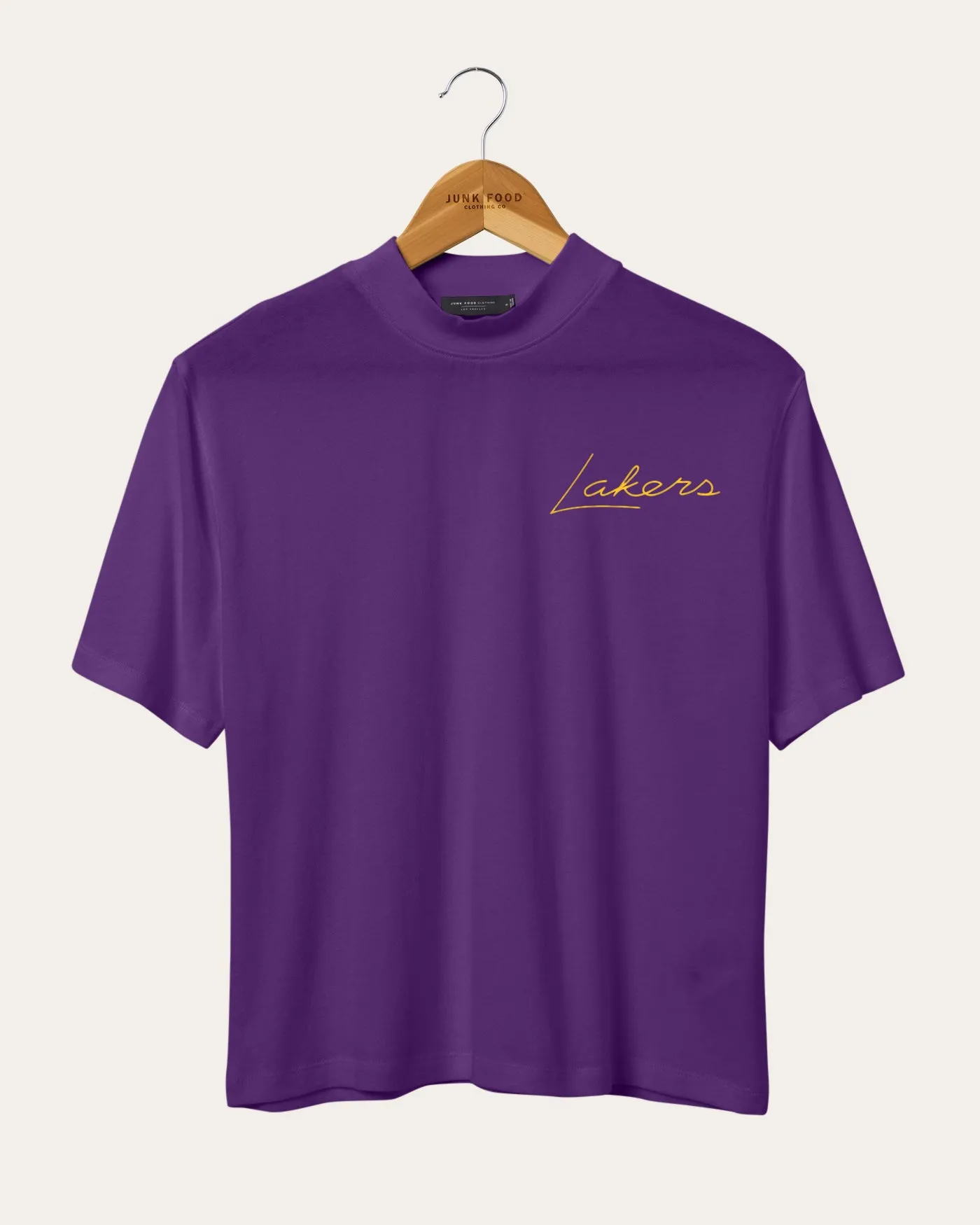 Women's NBA Los Angeles Lakers Mock Neck Tee sold by Junk Food Clothing