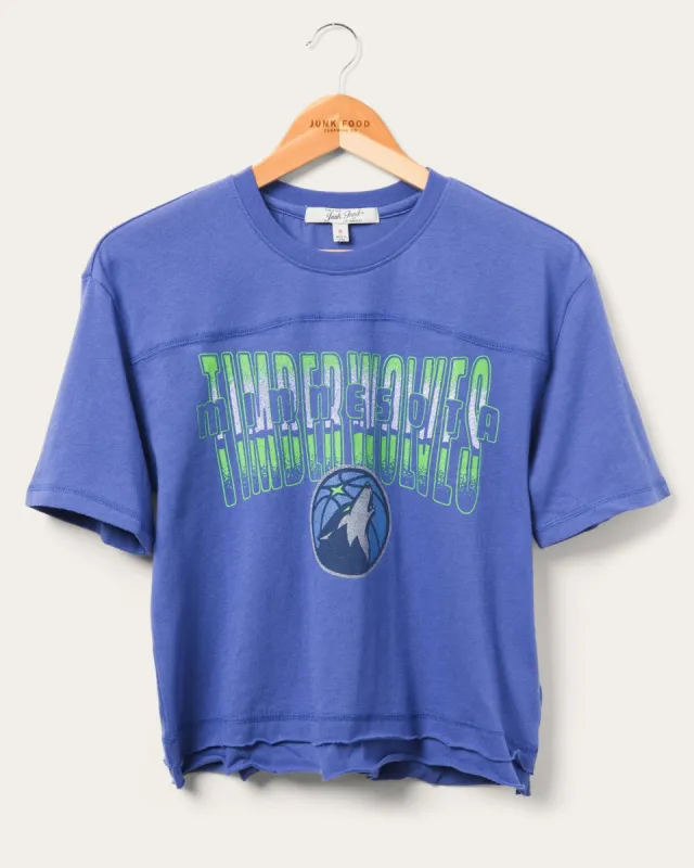 Women's Timberwolves Courtside Cropped Tee sold by Junk Food Clothing