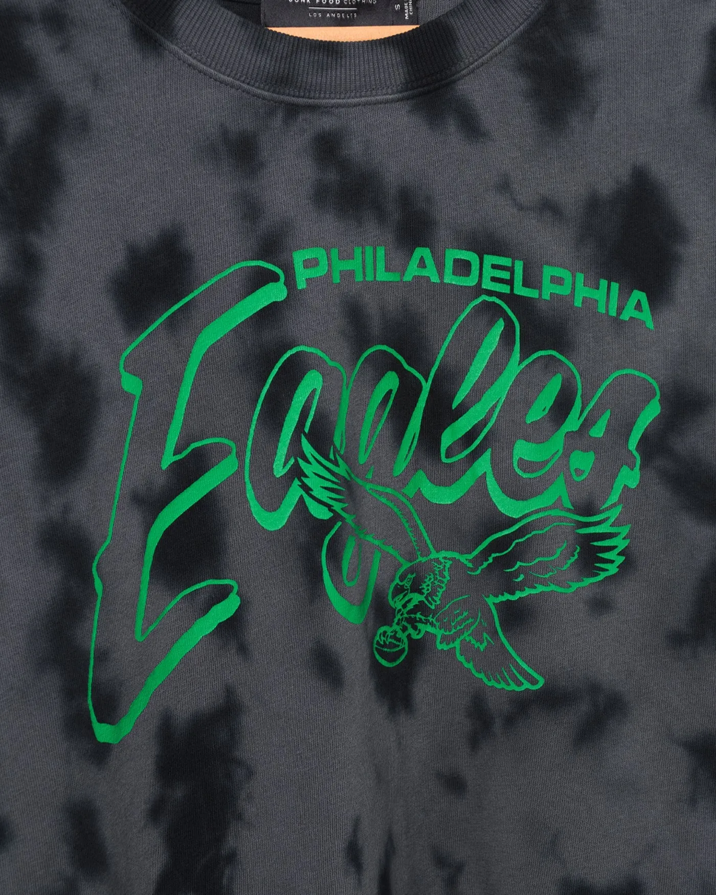 Women's Philadelphia Eagles Long Sleeve Loose Knit Crop sold by Junk Food Clothing product image thumbnail 3