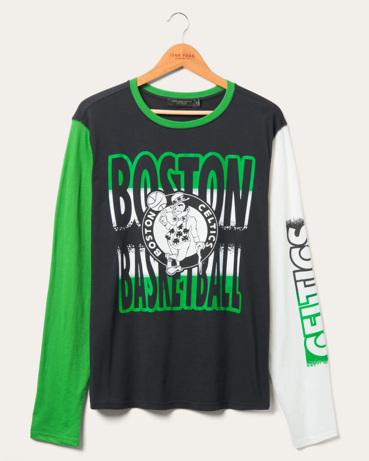 Celtics Alley Oop Long Sleeve Tee sold by Junk Food Clothing