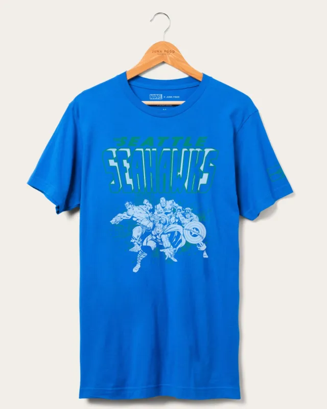 Marvel x Junk Food x NFL Avengers Team Seahawks Tee sold by Junk Food Clothing