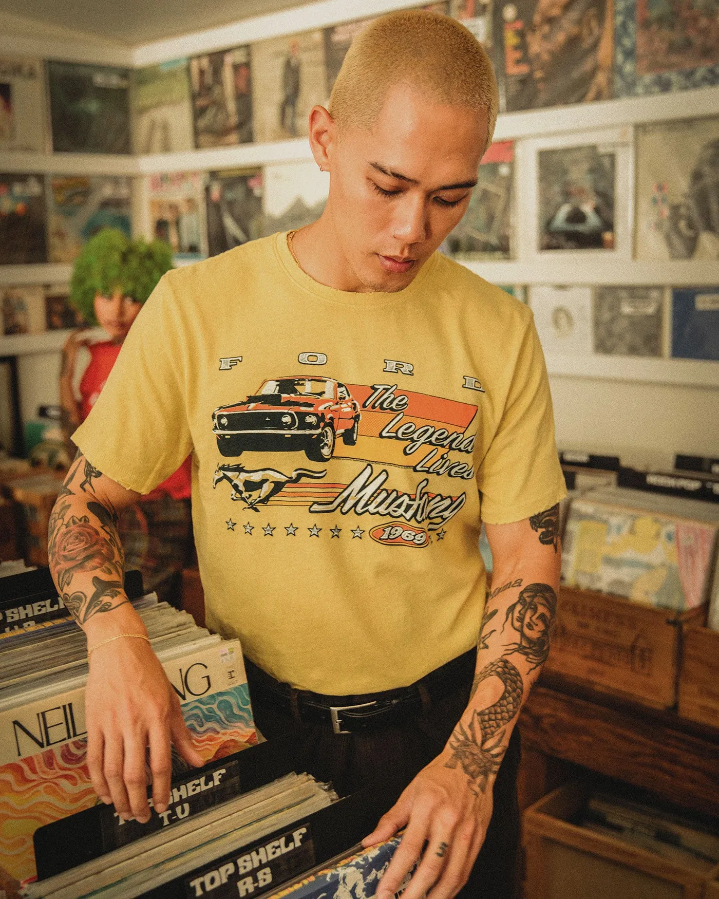 Mustang The Legend Lives Vintage Tee sold by Junk Food Clothing product image thumbnail 2