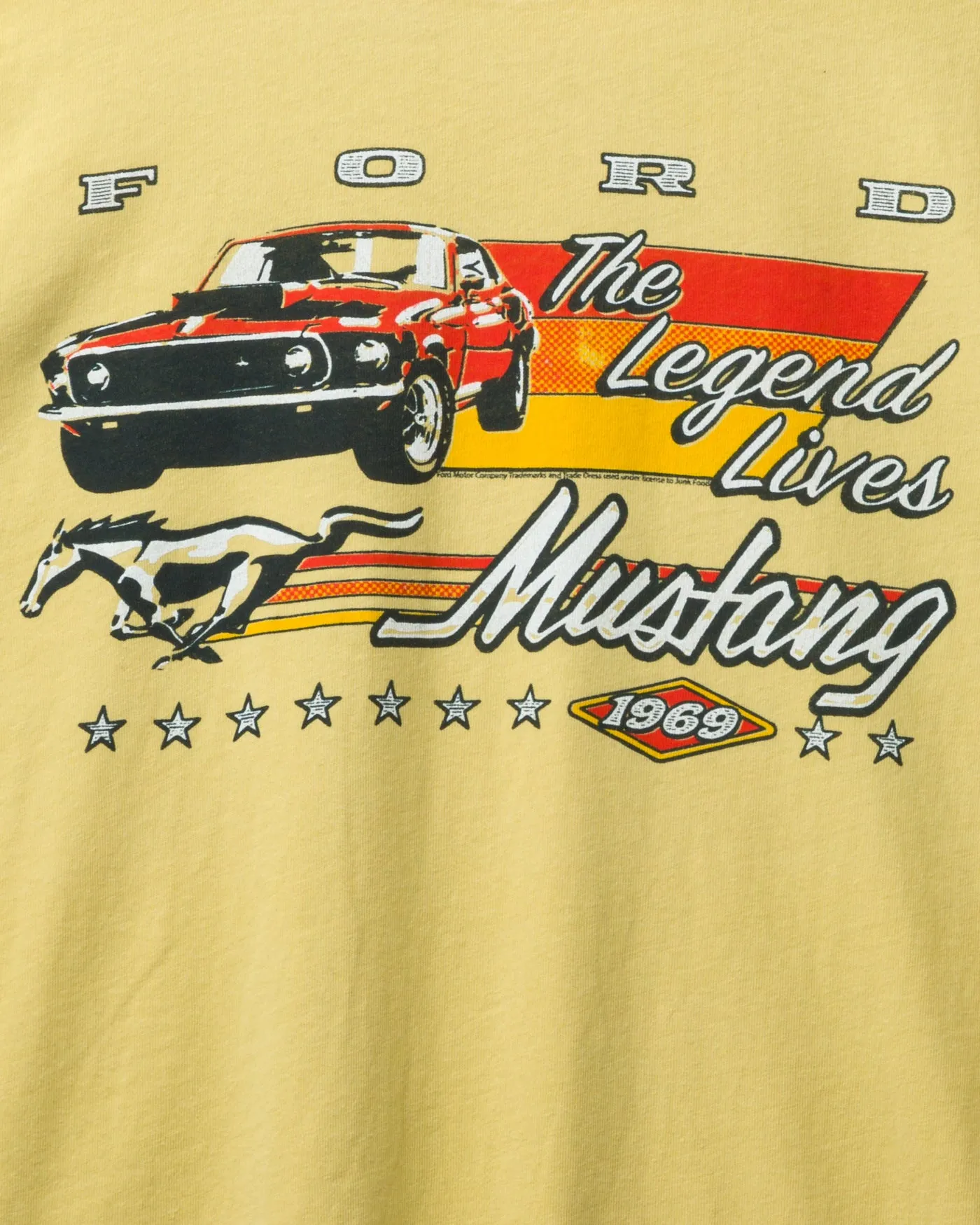 Mustang The Legend Lives Vintage Tee sold by Junk Food Clothing product image thumbnail 4