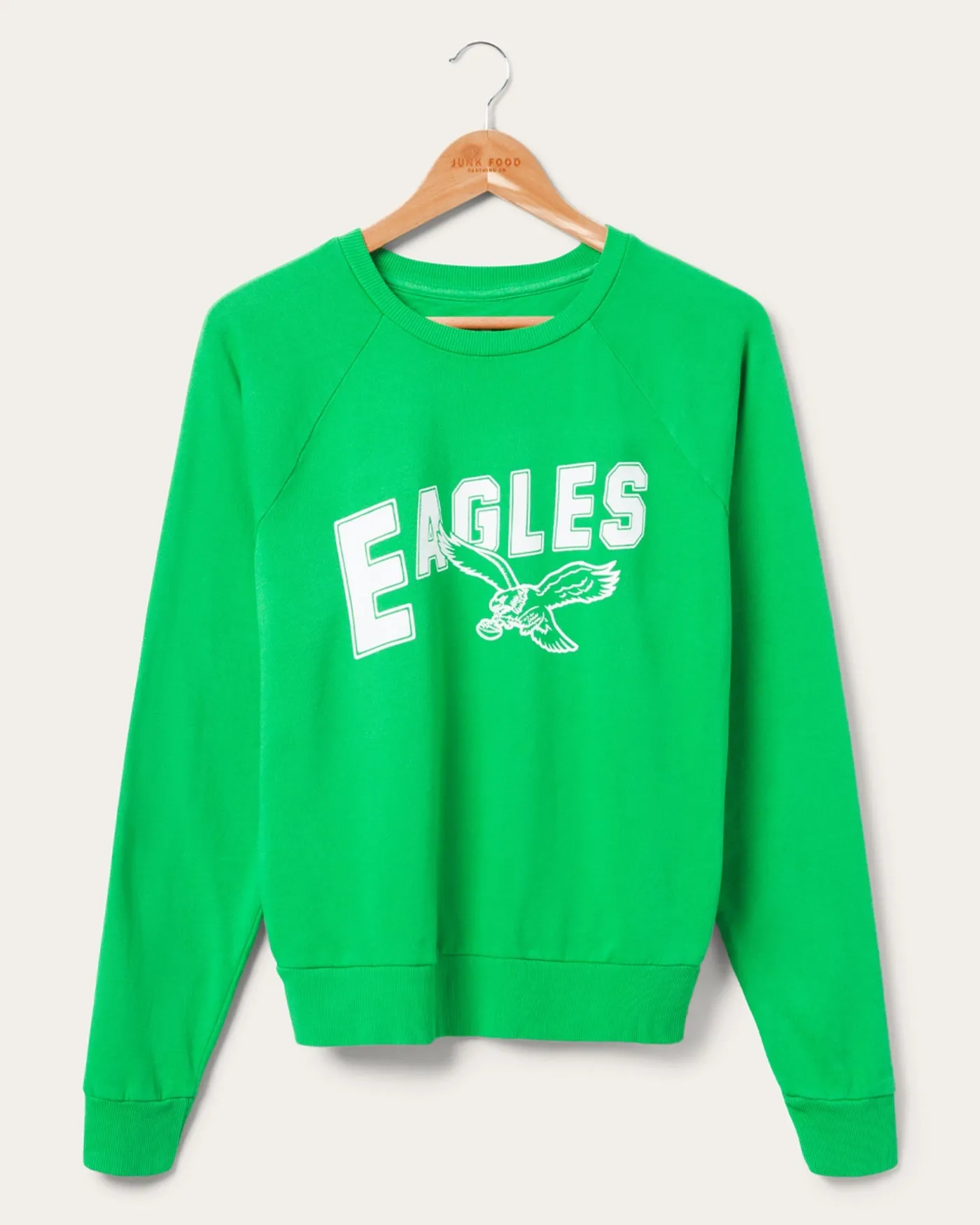 Women's Philadelphia Eagles Flat Route Crew sold by Junk Food Clothing
