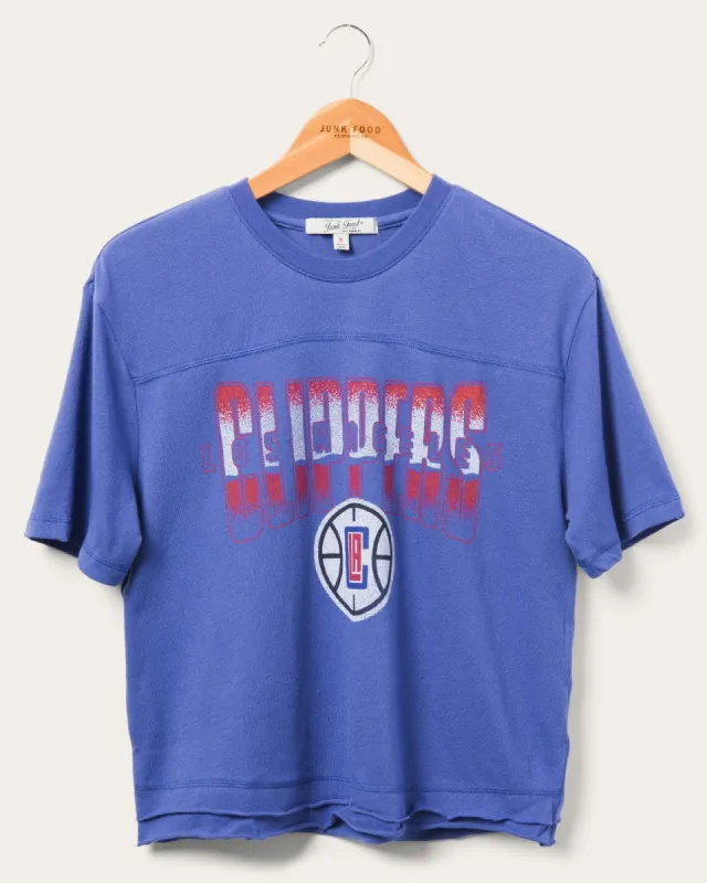 Women's Clippers Courtside Cropped Tee sold by Junk Food Clothing