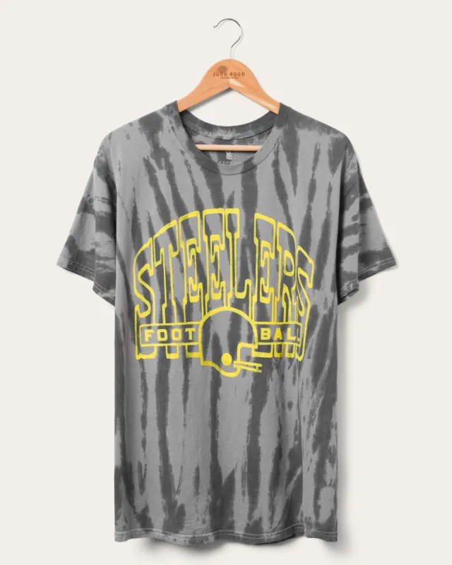 Pittsburgh Steelers Tie Dye Short Sleeve Tee sold by Junk Food Clothing