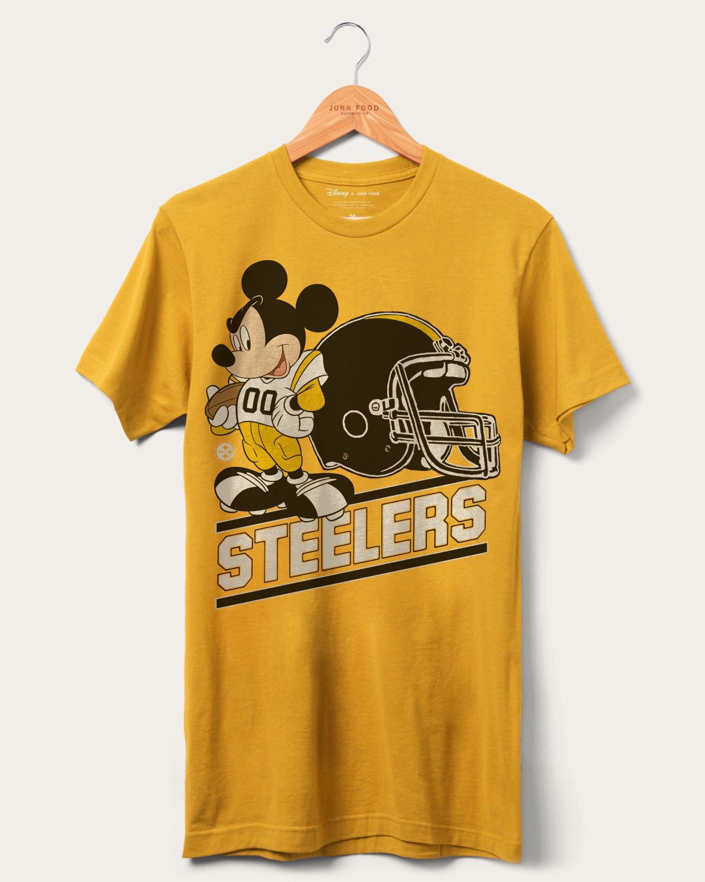 Steelers Disney Mickey Came to Play Fan Tee sold by Junk Food Clothing