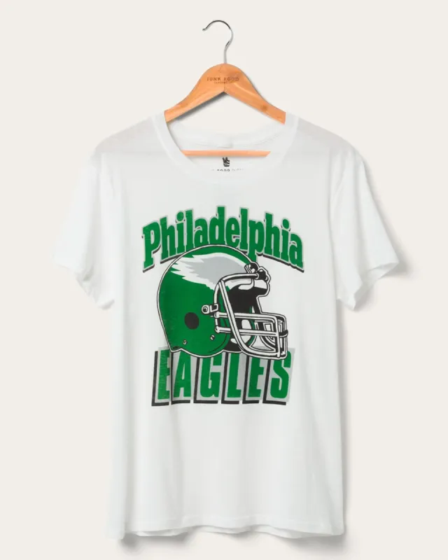 Women's Eagles Helmet Girlfriend Tee sold by Junk Food Clothing