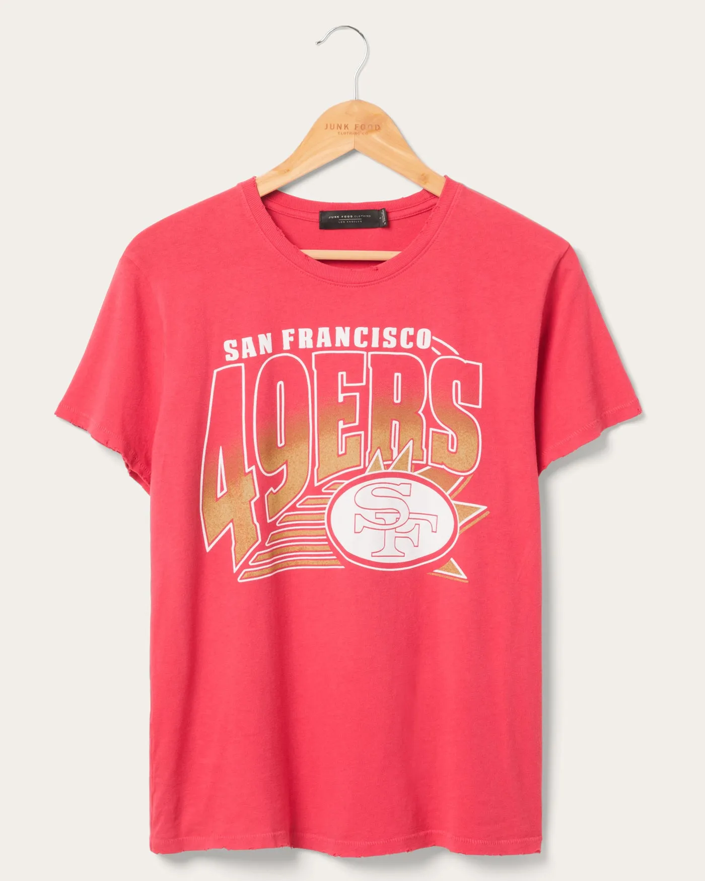 Women's San Francisco 49ers Vintage Tee sold by Junk Food Clothing
