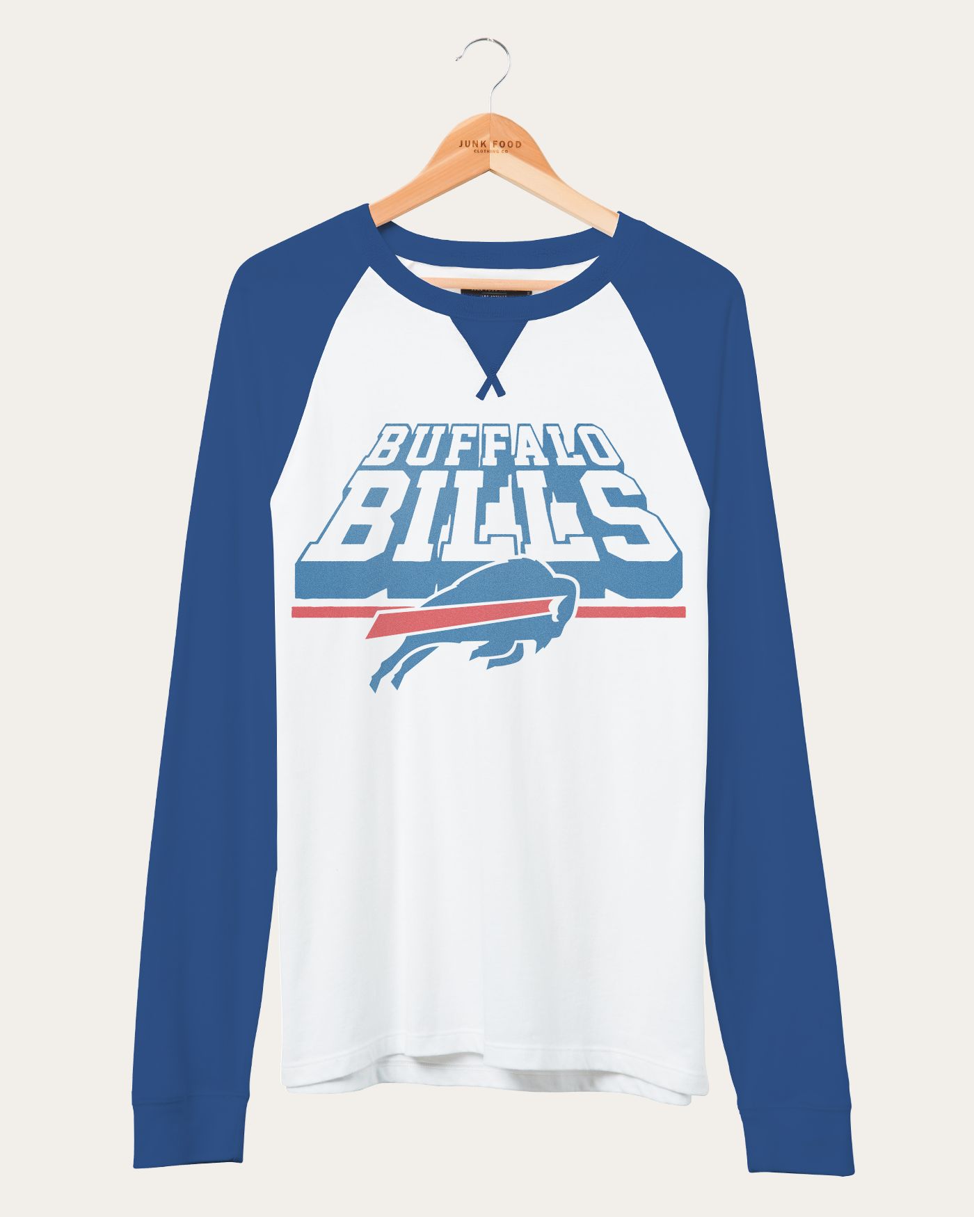 NFL Buffalo Bills Colorblock Long Sleeve Raglan sold by Junk Food Clothing