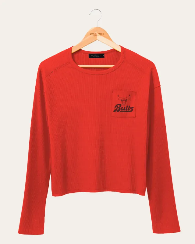 Women's NBA Chicago Bulls Long Sleeve Pocket Thermal sold by Junk Food Clothing