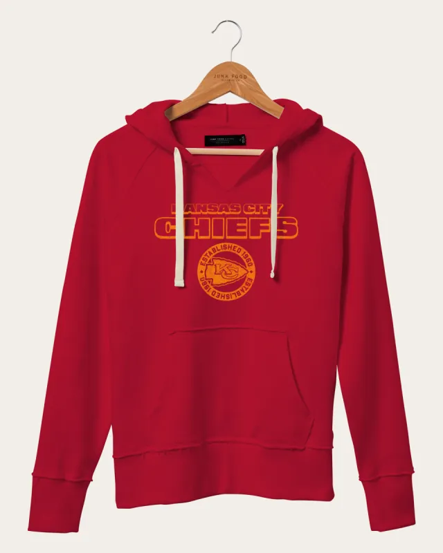Women's NFL Kansas City Chiefs Raw Edge Hoodie sold by Junk Food Clothing