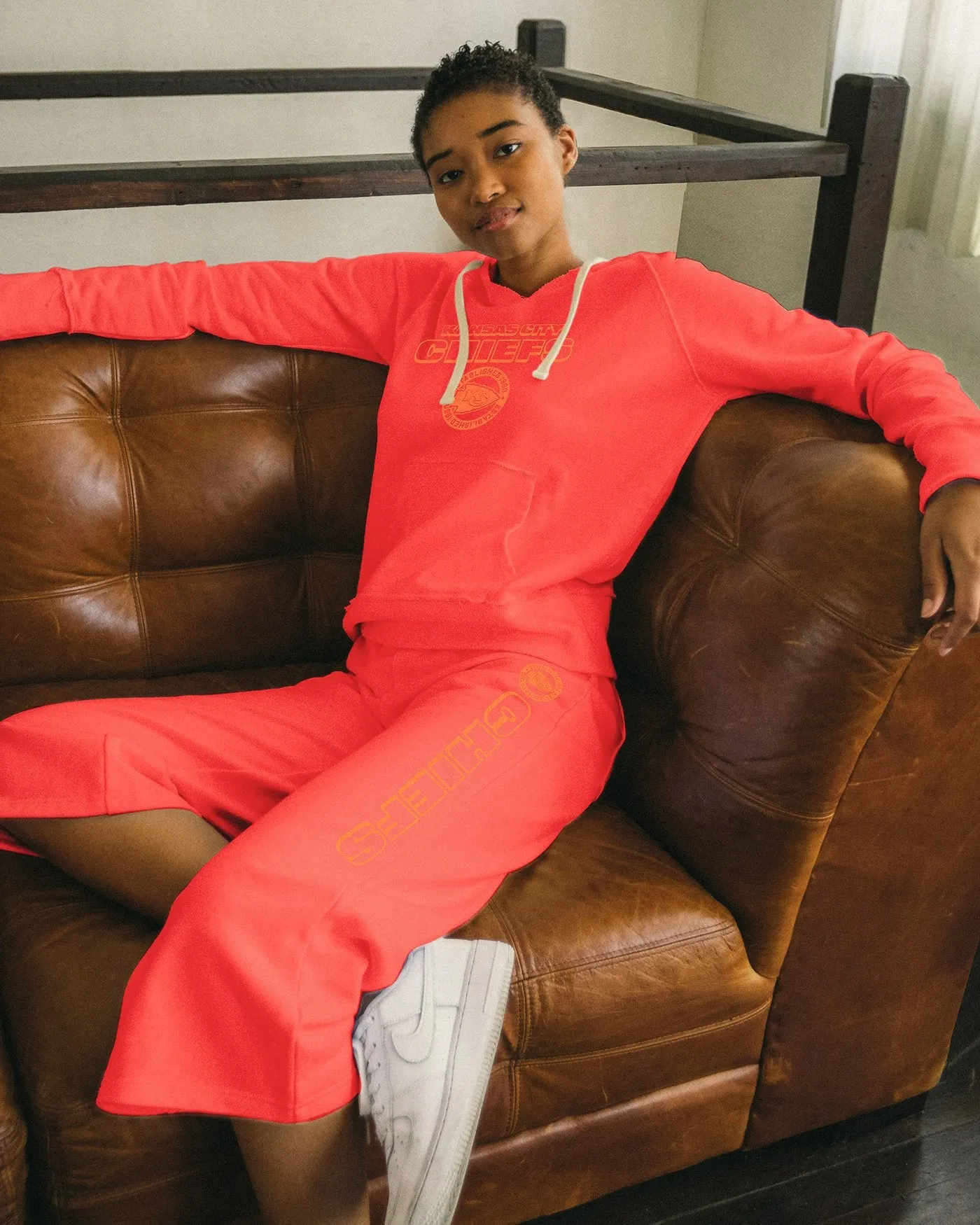 Women's NFL Kansas City Chiefs Raw Edge Hoodie sold by Junk Food Clothing product image thumbnail 2