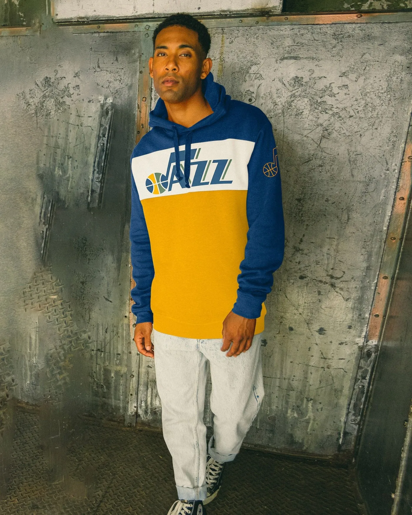 NBA Utah Jazz Colorblock Hoodie sold by Junk Food Clothing product image thumbnail 2