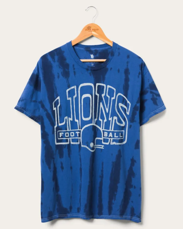 Detroit Lions Tie Dye Short Sleeve Tee sold by Junk Food Clothing