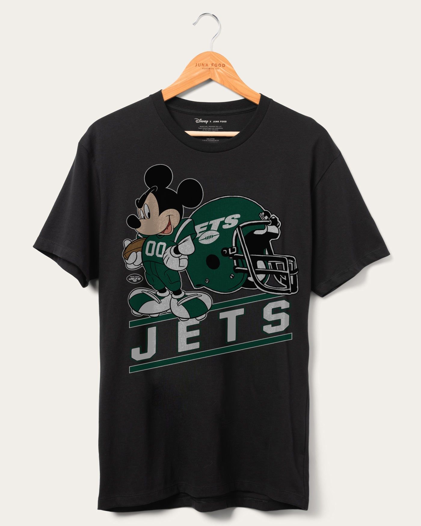 Jets Disney Mickey Came to Play Fan Tee sold by Junk Food Clothing