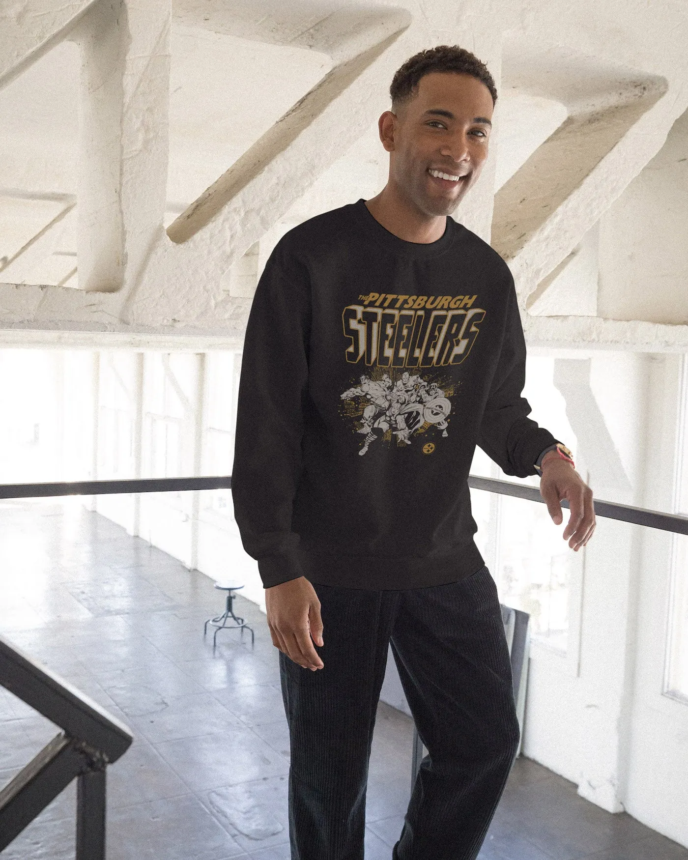 Steelers Avengers Throwback Crew sold by Junk Food Clothing product image thumbnail 2