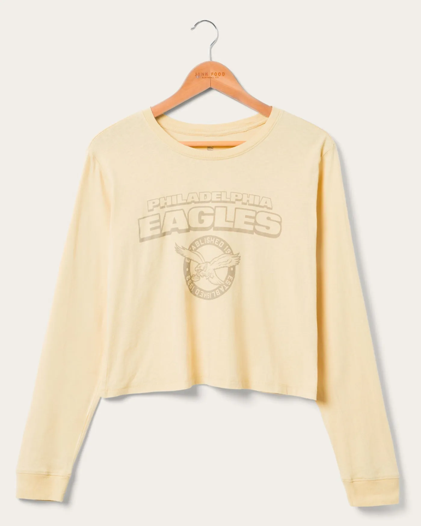 Women's Eagles Scrimmage Long Sleeve Crop sold by Junk Food Clothing