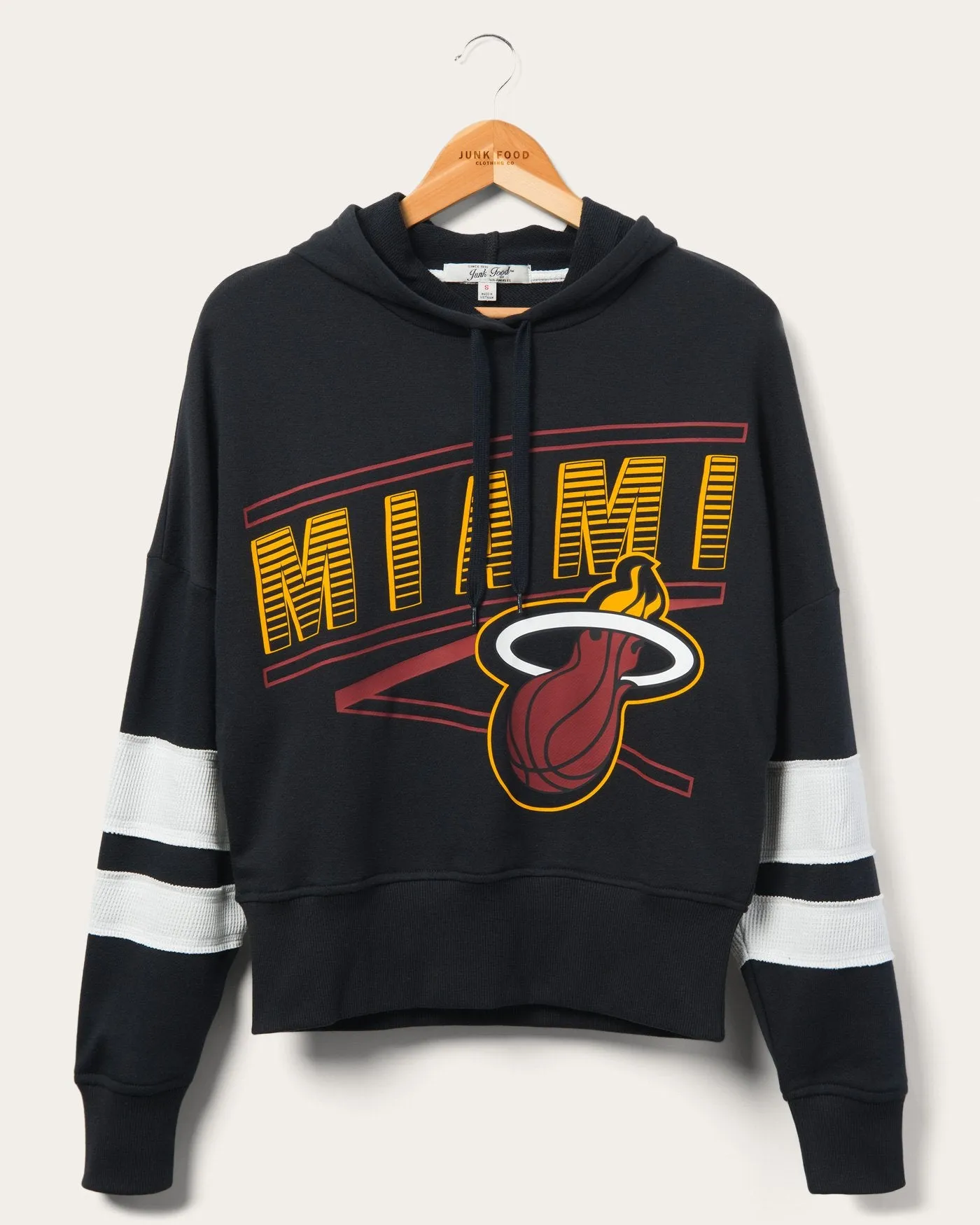 Women's Heat Overtime Striped Fleece Hoodie sold by Junk Food Clothing