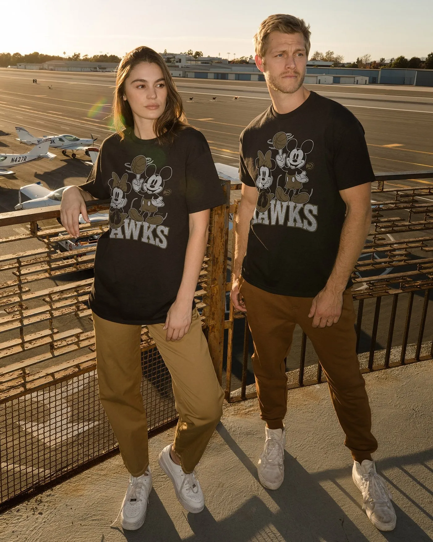 Unisex Hawks Mickey Minnie City Edition Tee sold by Junk Food Clothing product image thumbnail 3