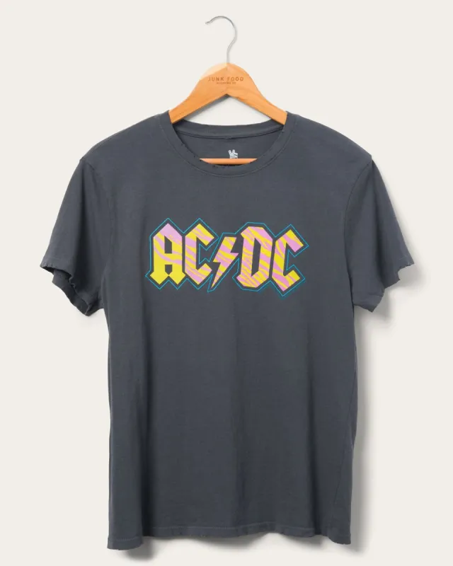 Women's AC/DC Neon Zebra Vintage Tee made by Junk Food Clothing
