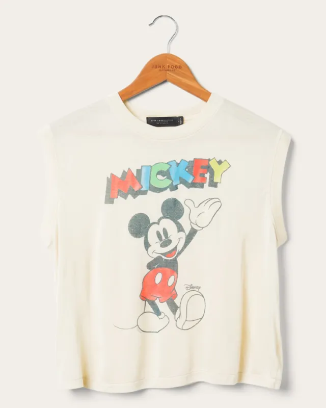 Women's Waving Mickey Vintage Tissue Tank sold by Junk Food Clothing