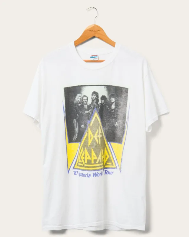 Unisex Def Leppard '87 Hysteria Flea Market Tee sold by Junk Food Clothing