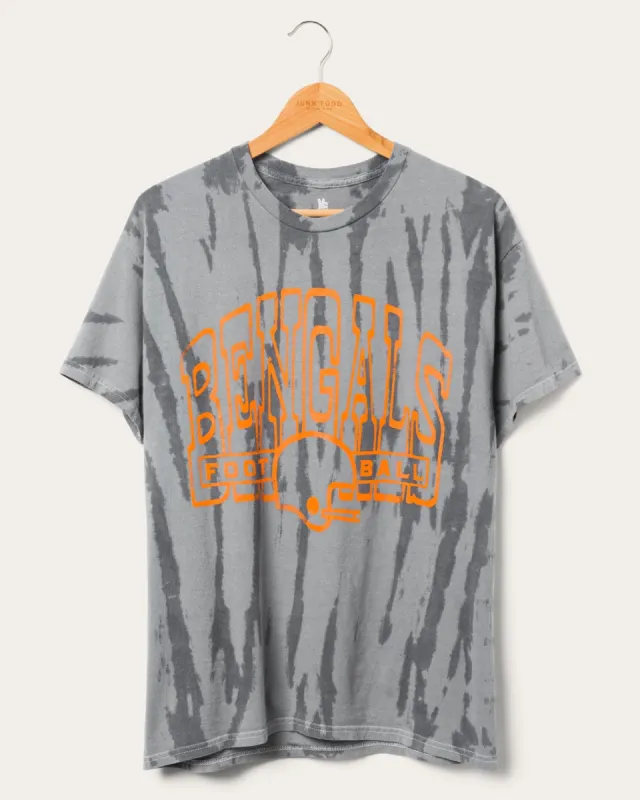 Bengals Tie Dye Short Sleeve Tee sold by Junk Food Clothing