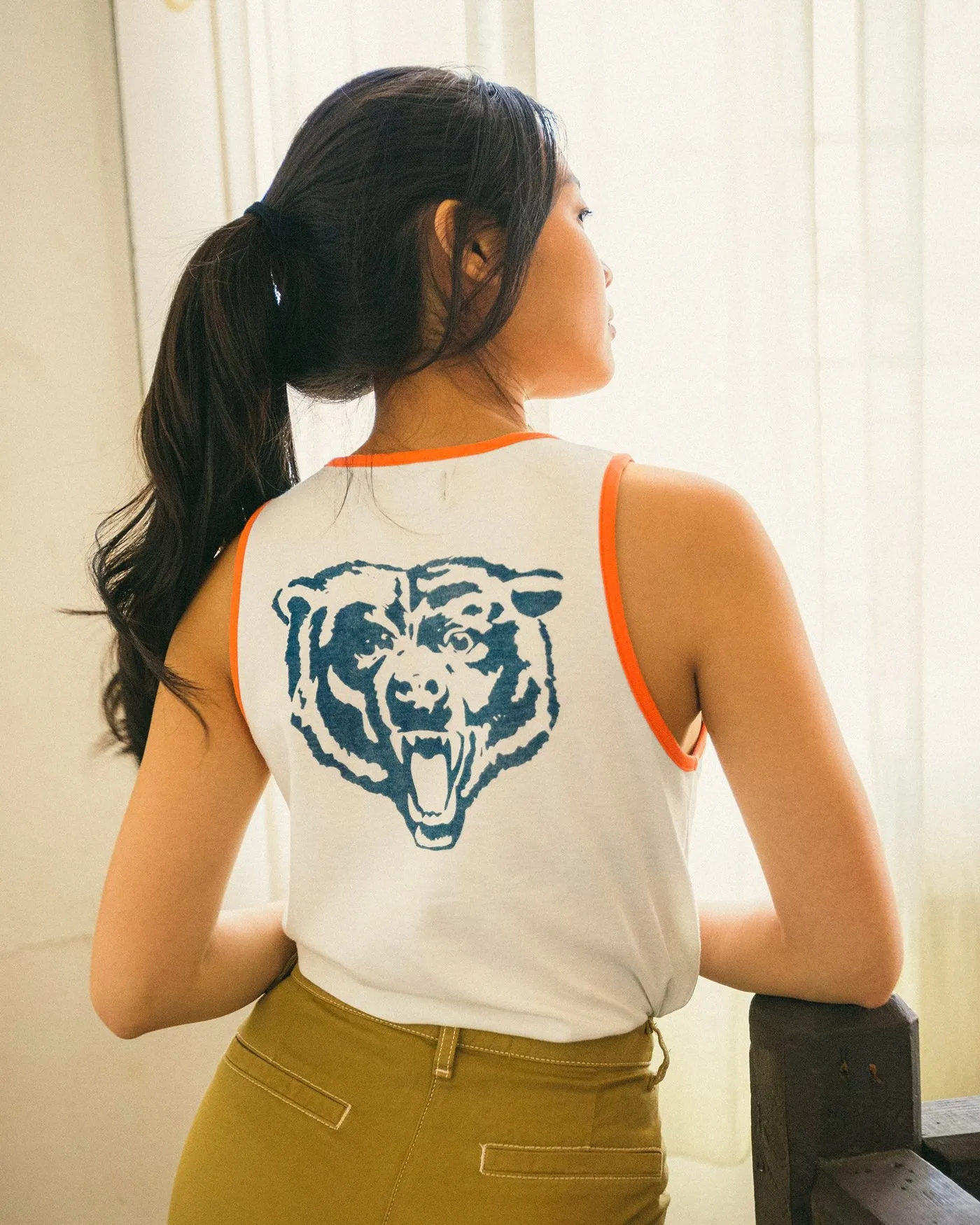Women's NFL Chicago Bears Pop Binding Rib Tank sold by Junk Food Clothing product image thumbnail 4