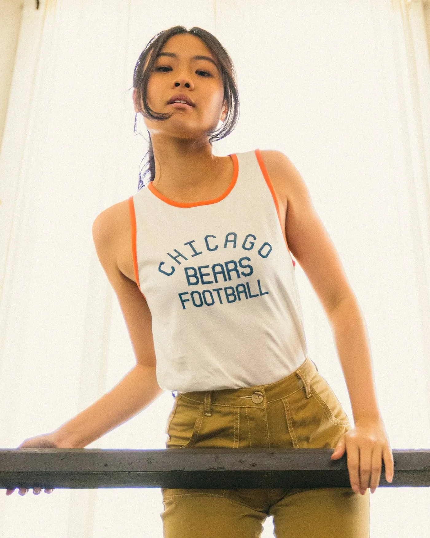 Women's NFL Chicago Bears Pop Binding Rib Tank sold by Junk Food Clothing product image thumbnail 2