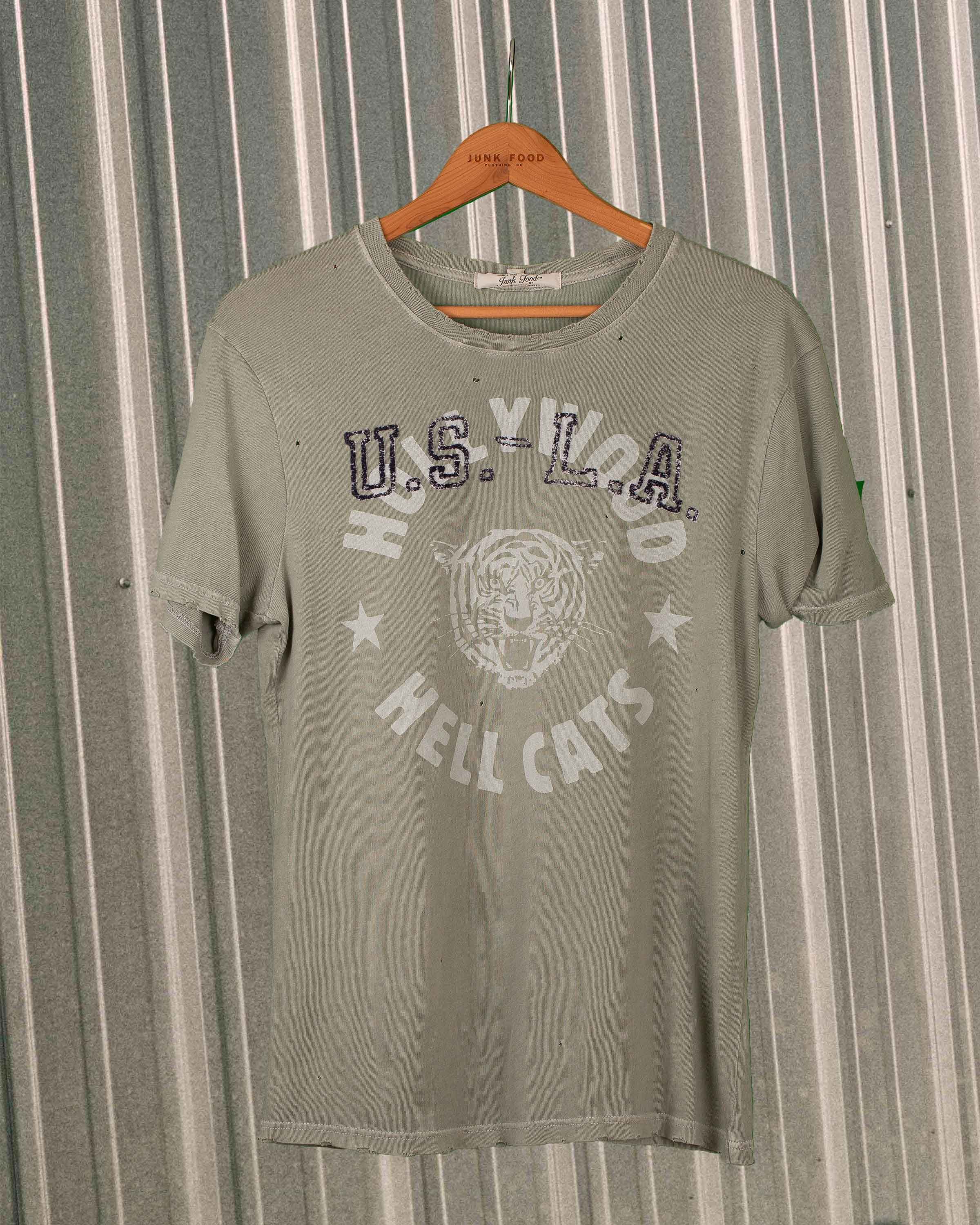 WOMENS HOLLYWOOD HELL CATS VINTAGE DESTROY TEE sold by Junk Food Clothing