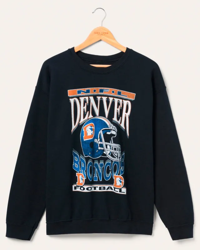Denver Broncos Helmet Flea Market Crew Fleece sold by Junk Food Clothing