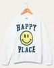 Women's Happy Place Flea Market Fleece sold by Junk Food Clothing