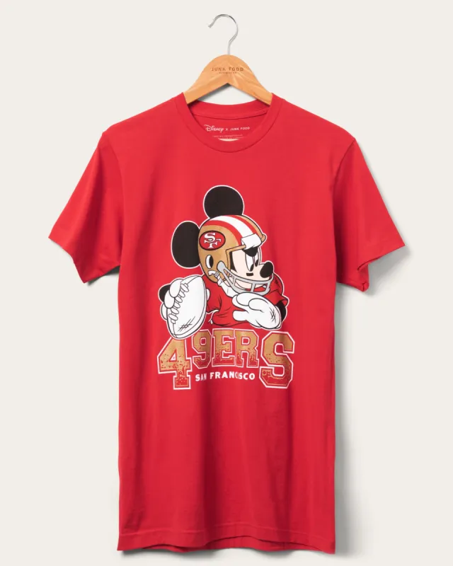 Disney x Junk Food x NFL Mickey Quarterback 49ers Tee sold by Junk Food Clothing