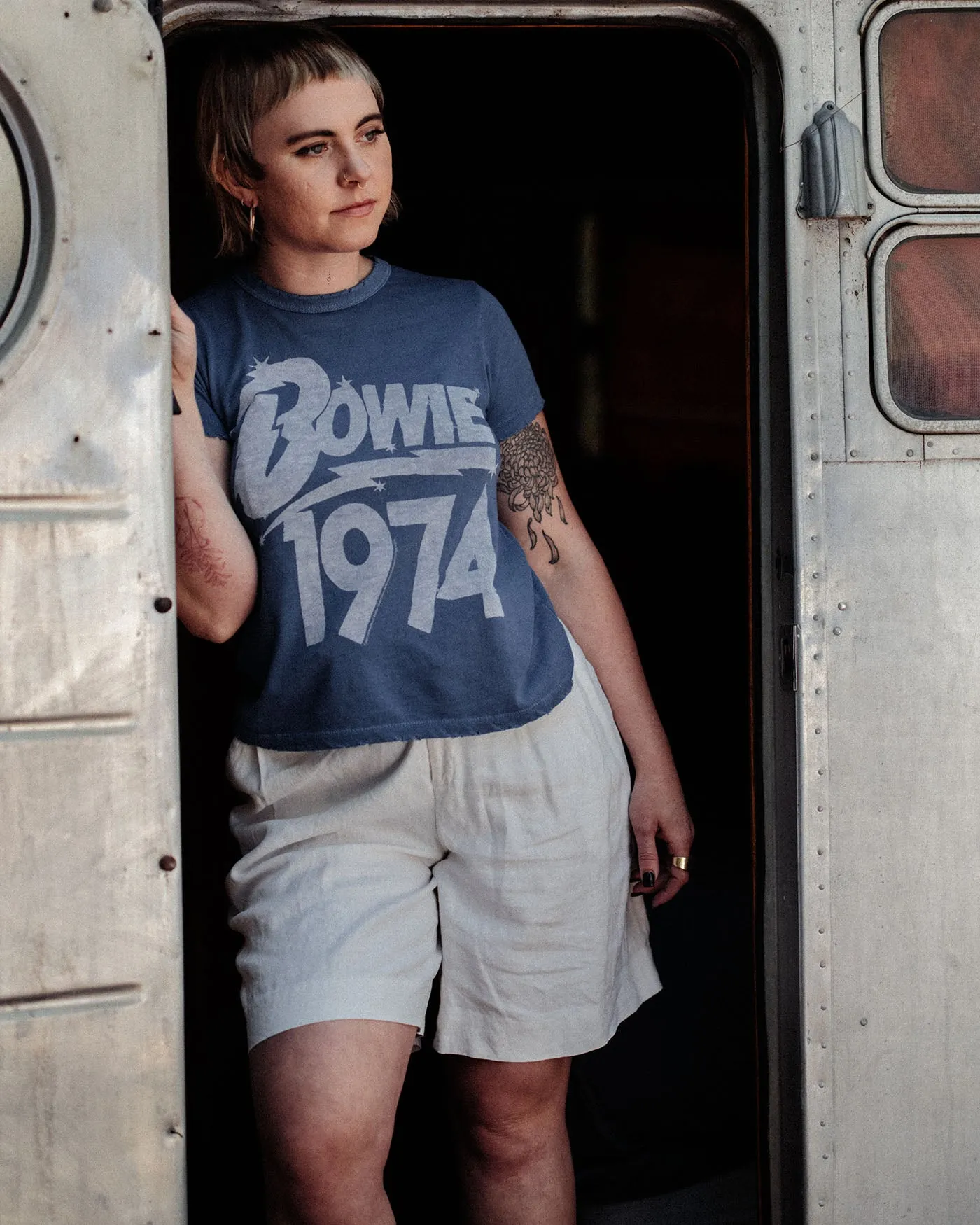 Women's David Bowie 1974 Original Tee sold by Junk Food Clothing product image thumbnail 3