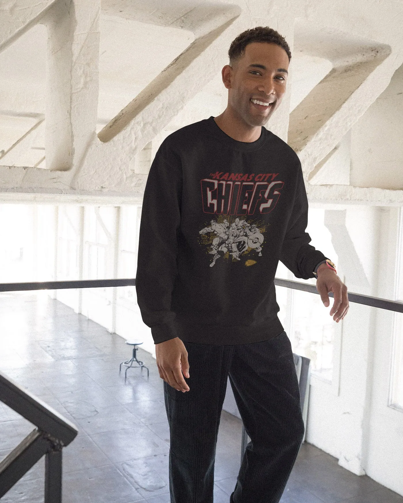 Chiefs Avengers Throwback Crew sold by Junk Food Clothing product image thumbnail 2