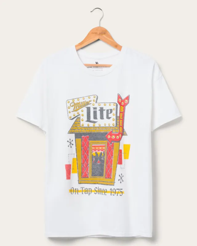 Miller Lite Beer Neon Sign Flea Market Tee sold by Junk Food Clothing