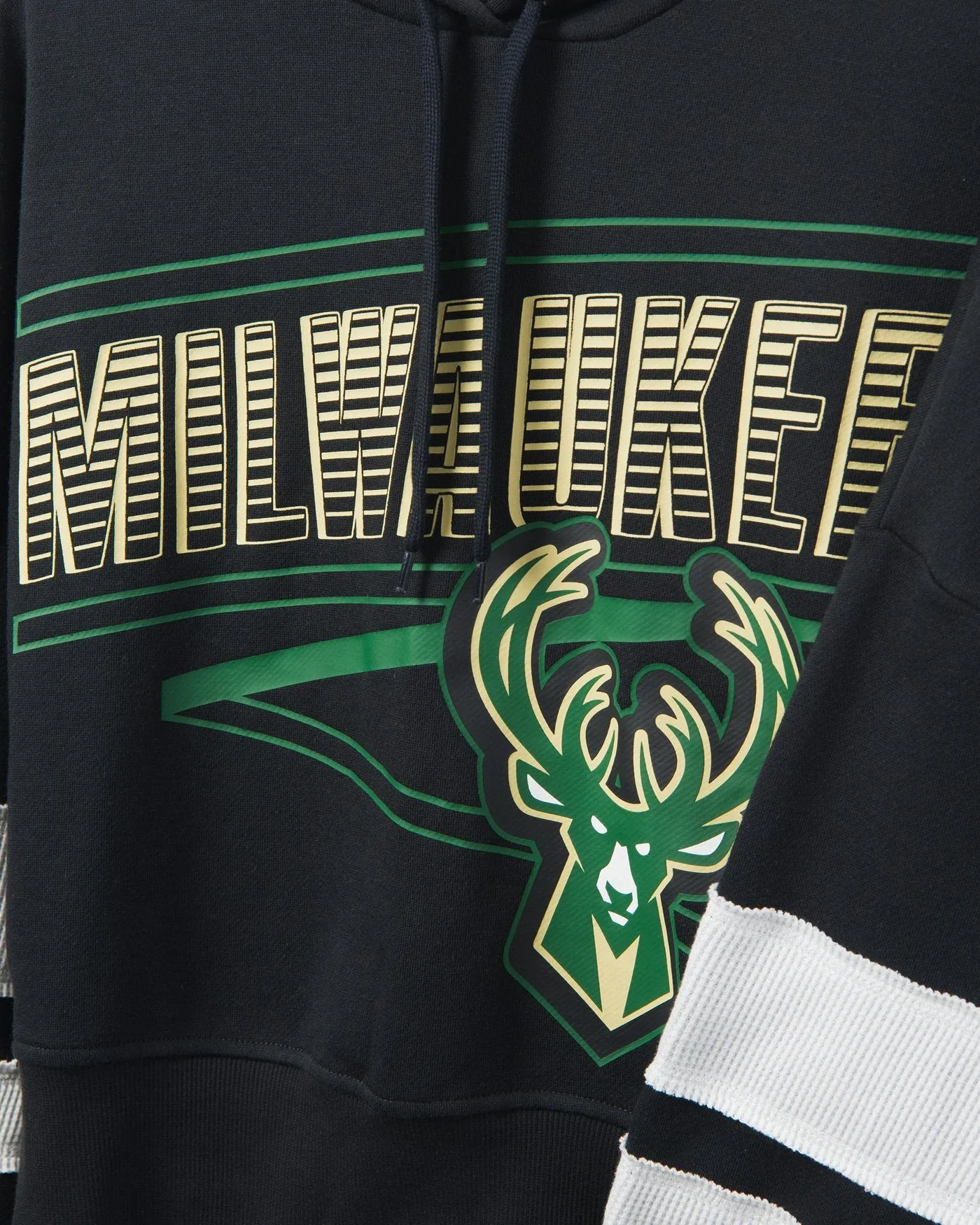 Women's Bucks Overtime Striped Fleece Hoodie sold by Junk Food Clothing product image thumbnail 3