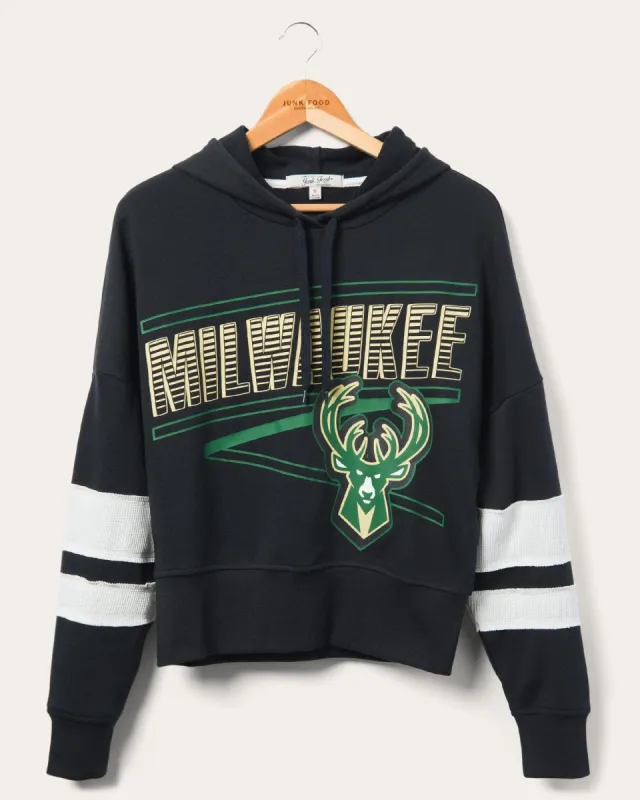 Women's Bucks Overtime Striped Fleece Hoodie sold by Junk Food Clothing