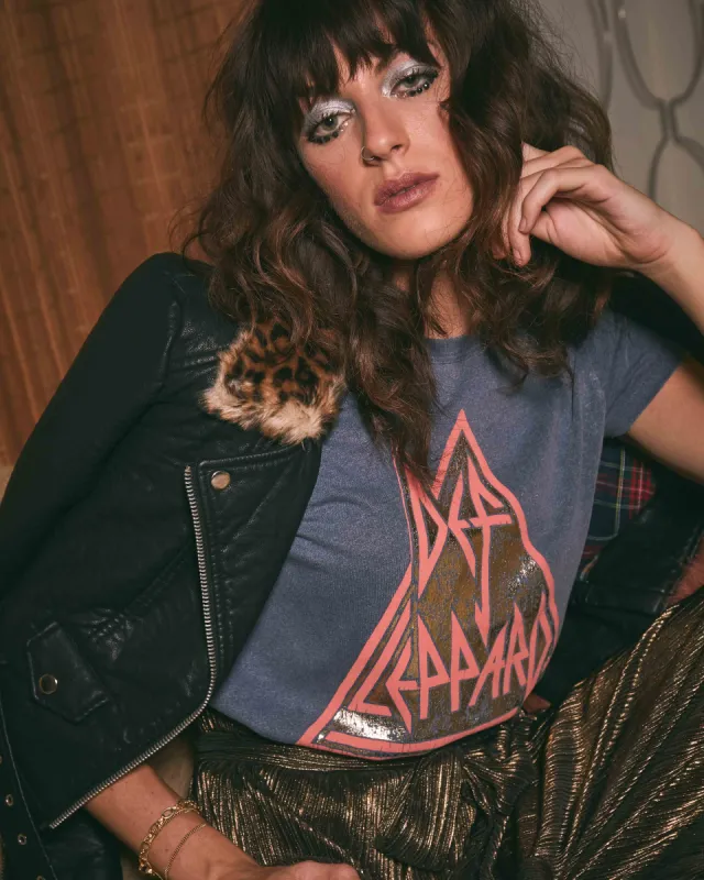 WOMENS DEF LEPPARD FOIL ORIGINAL TEE sold by Junk Food Clothing